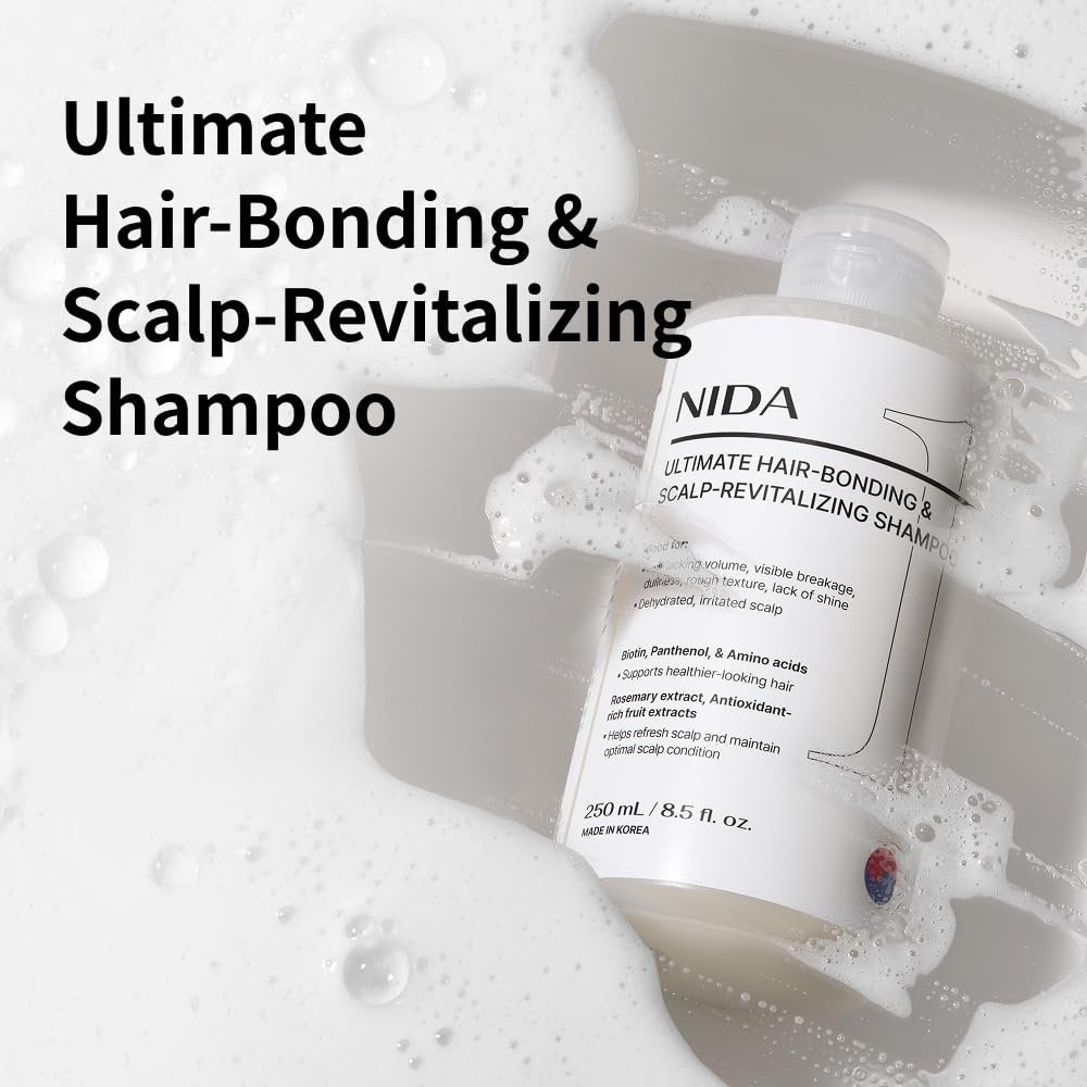 NIDA Ultimate Hair-Bonding & Scalp-Revitalizing Shampoo | Strengthens & Nourishes All Hair Types | 8.5 fl. oz. Avelisse
