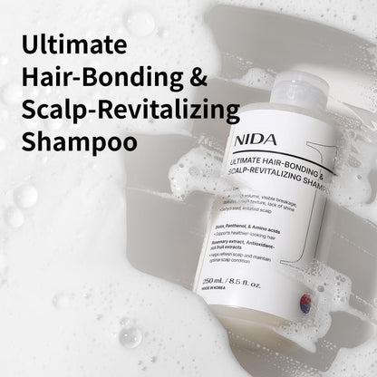 NIDA Ultimate Hair-Bonding & Scalp-Revitalizing Shampoo | Strengthens & Nourishes All Hair Types | 8.5 fl. oz. Avelisse