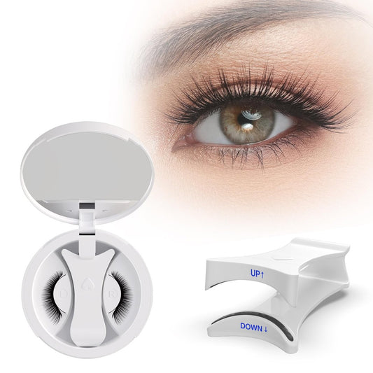 OKPRO Magnetic Eyelashes with Applicator - Reusable, Natural Look, No Glue Needed, Lightweight & Comfortable All-Day Wear (Black, 1 Pair) Avelisse