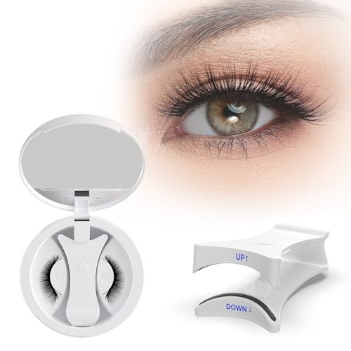 OKPRO Magnetic Eyelashes with Applicator - Reusable, Natural Look, No Glue Needed, Lightweight & Comfortable All-Day Wear (Black, 1 Pair) Avelisse