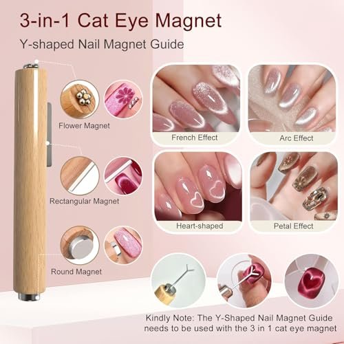 NEUTECHNO 65-Piece Professional Nail Art Tools Set – Brushes, Dotting Pens, Cat Eye Magnet & Sponges for Ombre Nails - görsel 7