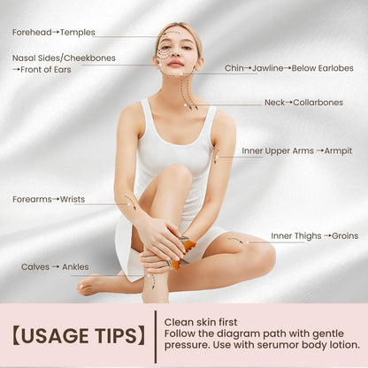 3-in-1 Lymphatic Contour Face Brush: Facial Dry Brush, Lymphatic Lifter & Jawline Sculptor | Hypoallergenic Ergonomic Design | Reduces Puffiness & Tightens Skin Avelisse