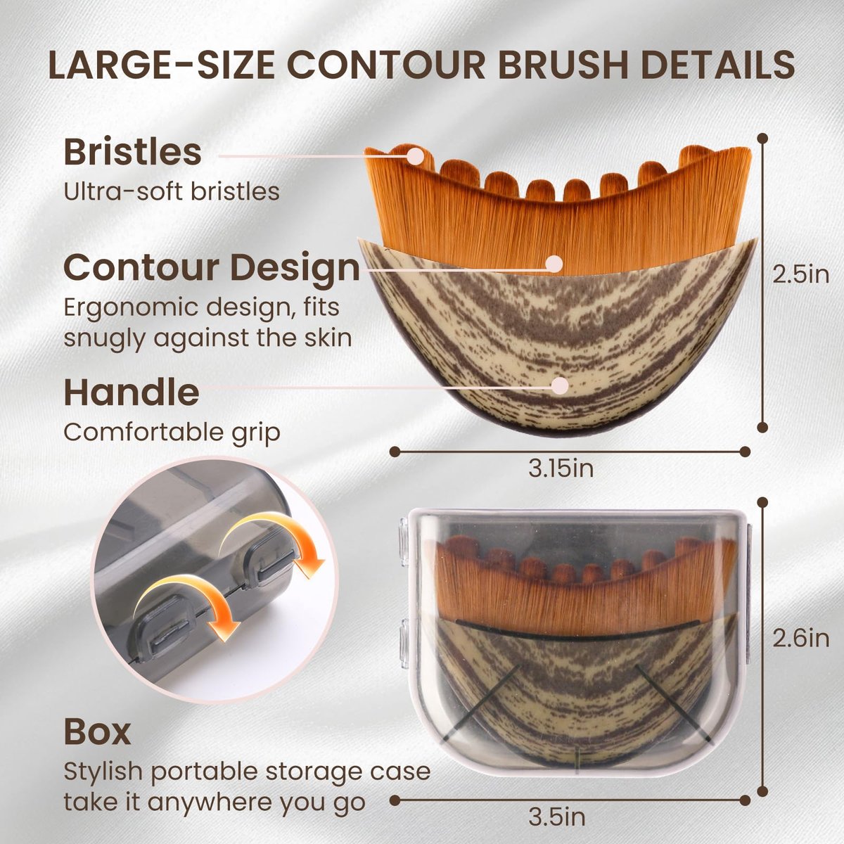 3-in-1 Lymphatic Contour Face Brush: Facial Dry Brush, Lymphatic Lifter & Jawline Sculptor | Hypoallergenic Ergonomic Design | Reduces Puffiness & Tightens Skin Avelisse