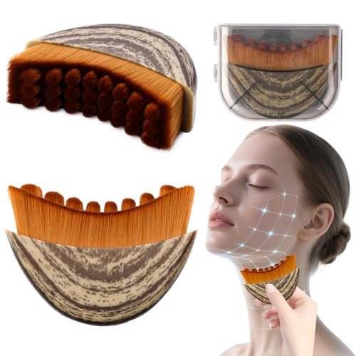 3-in-1 Lymphatic Contour Face Brush: Facial Dry Brush, Lymphatic Lifter & Jawline Sculptor | Hypoallergenic Ergonomic Design | Reduces Puffiness & Tightens Skin Avelisse