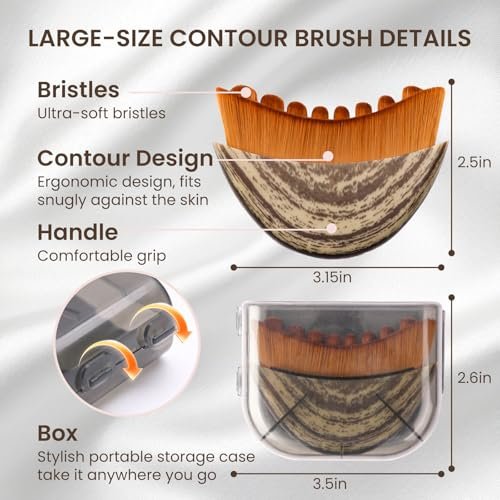 3-in-1 Lymphatic Contour Face Brush: Facial Dry Brush, Lymphatic Lifter & Jawline Sculptor | Hypoallergenic Ergonomic Design | Reduces Puffiness & Tightens Skin Avelisse
