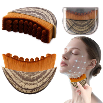 3-in-1 Lymphatic Contour Face Brush: Facial Dry Brush, Lymphatic Lifter & Jawline Sculptor | Hypoallergenic Ergonomic Design | Reduces Puffiness & Tightens Skin Avelisse