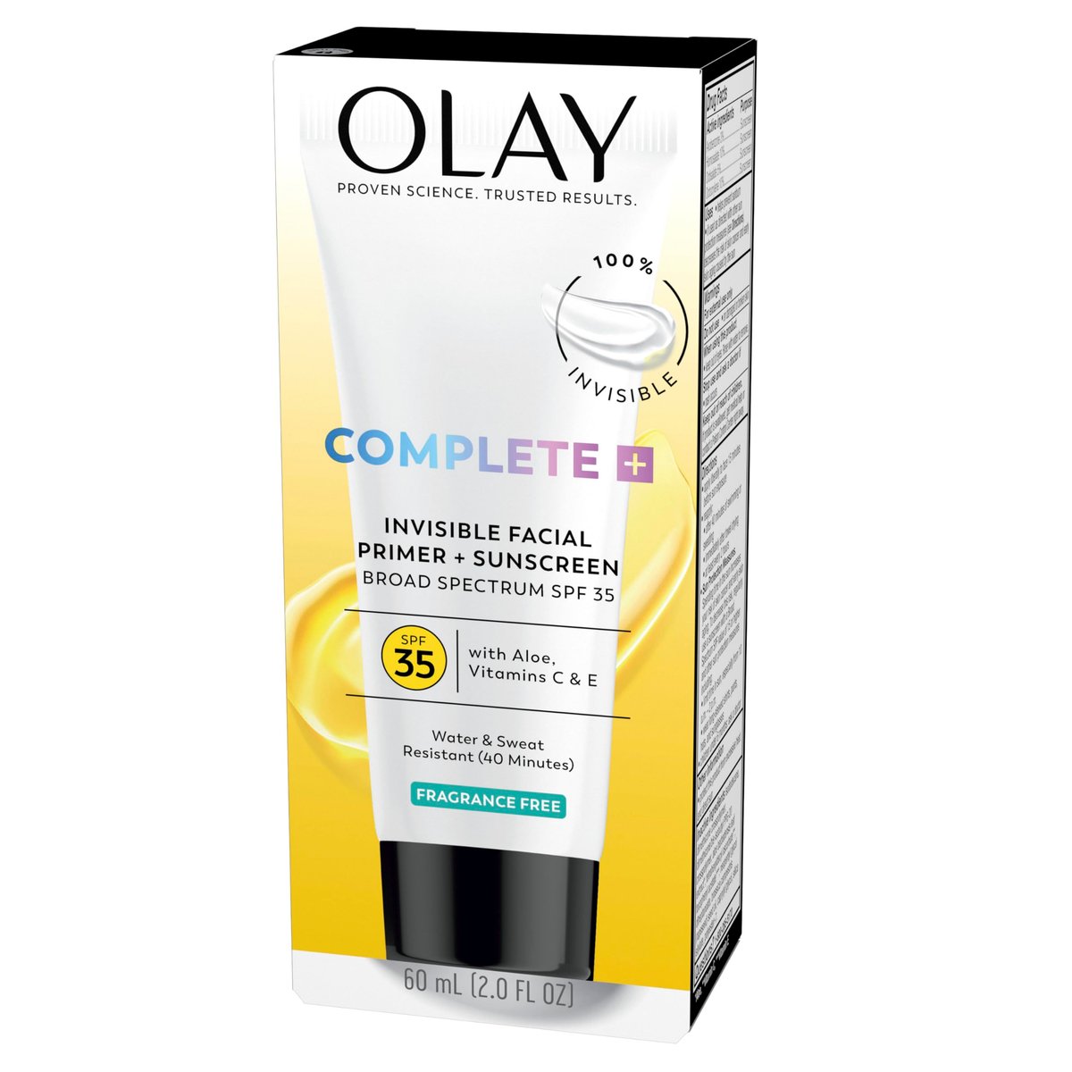 Olay Invisible Facial Primer + Sunscreen SPF 35 - Lightweight, Water & Sweat Resistant with Aloe, Vitamin C & E, 2 fl oz Avelisse