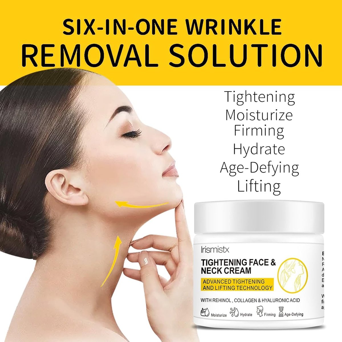 Irismistx Tighten and Lift Neck Firming Cream – Firming & Tightening Cream for Neck, Face, Chest & Décolleté – 3.4 Fl Oz - görsel 3