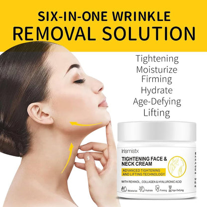 Irismistx Tighten and Lift Neck Firming Cream – Firming & Tightening Cream for Neck, Face, Chest & Décolleté – 3.4 Fl Oz