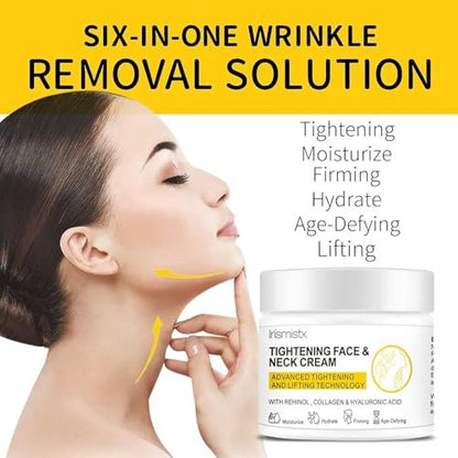 Irismistx Tighten and Lift Neck Firming Cream – Firming & Tightening Cream for Neck, Face, Chest & Décolleté – 3.4 Fl Oz