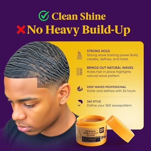 OCEAN VIEW DEEP WAVES POMADE - Premium Wave Grease for 360 Waves, Strong Hold Wave Pomade for Men, Hydrating Hair Styling Product for Deep, Defined Waves, 4 oz Jar - görsel 4