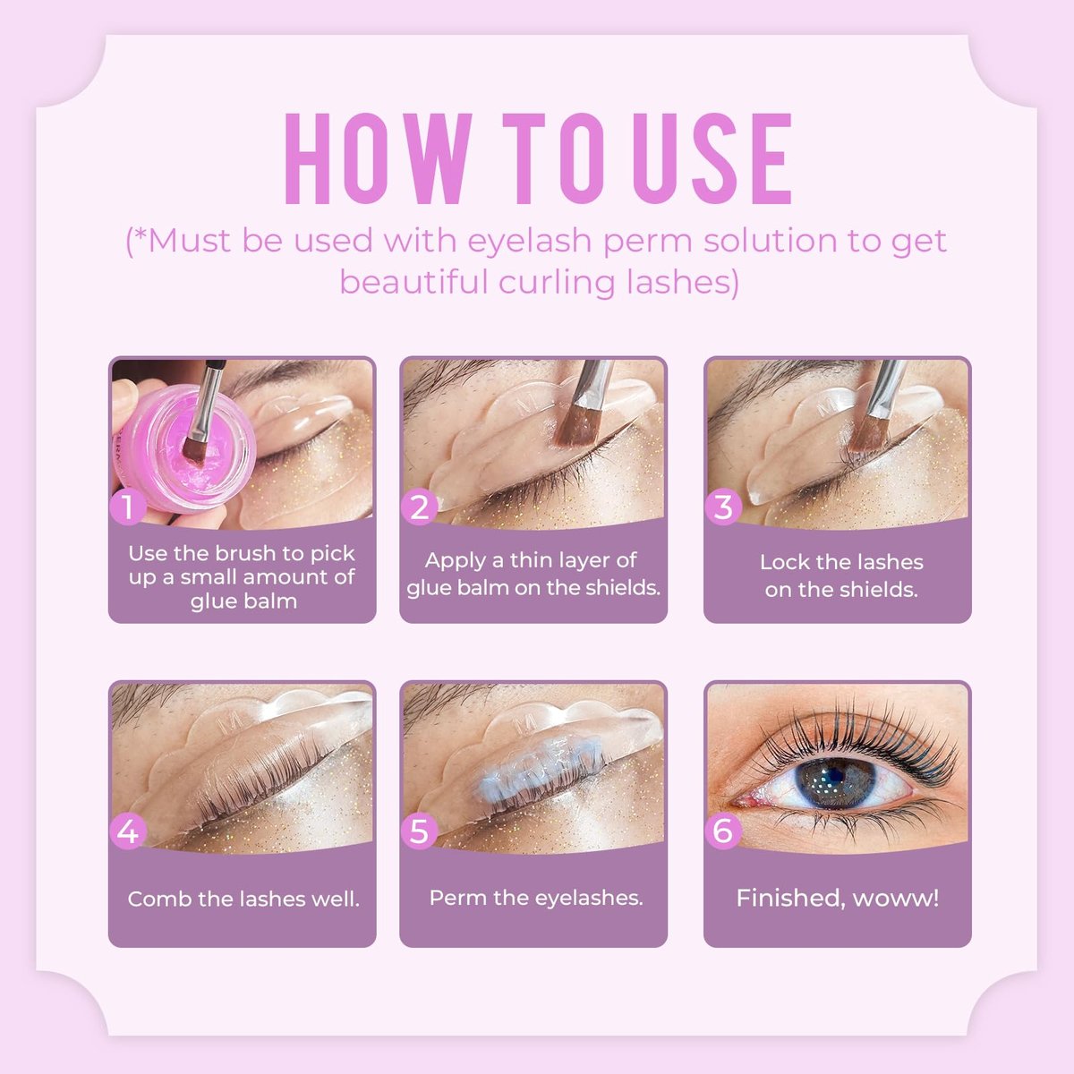 PERMANIA Lash Lift Glue Balm with Lavender Scent, 5g Wax-Based Eyelash Lifting Adhesive – Strong Hold, Easy Adjustment for Professional & Home Use - görsel 13