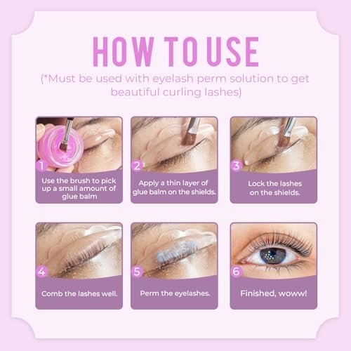 PERMANIA Lash Lift Glue Balm with Lavender Scent, 5g Wax-Based Eyelash Lifting Adhesive – Strong Hold, Easy Adjustment for Professional & Home Use - görsel 14