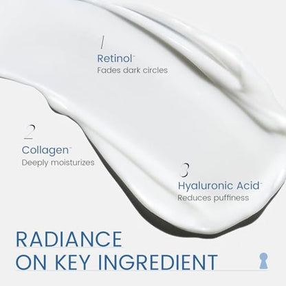 RONKIE Retinol Eye Cream for Dark Circles & Anti-Wrinkle - Night Care Under Eye Cream Reduces Eye Bags - 0.5 fl oz