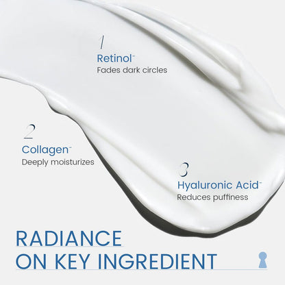RONKIE Retinol Eye Cream for Dark Circles & Anti-Wrinkle - Night Care Under Eye Cream Reduces Eye Bags - 0.5 fl oz