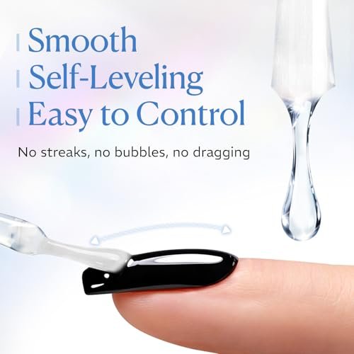 AZUREBEAUTY 18ml Gel Base and Top Coat Set – No Wipe High Gloss Soak Off UV/LED Nail Polish, Long-Lasting Clear Gel for Smooth Shiny Manicure - görsel 17