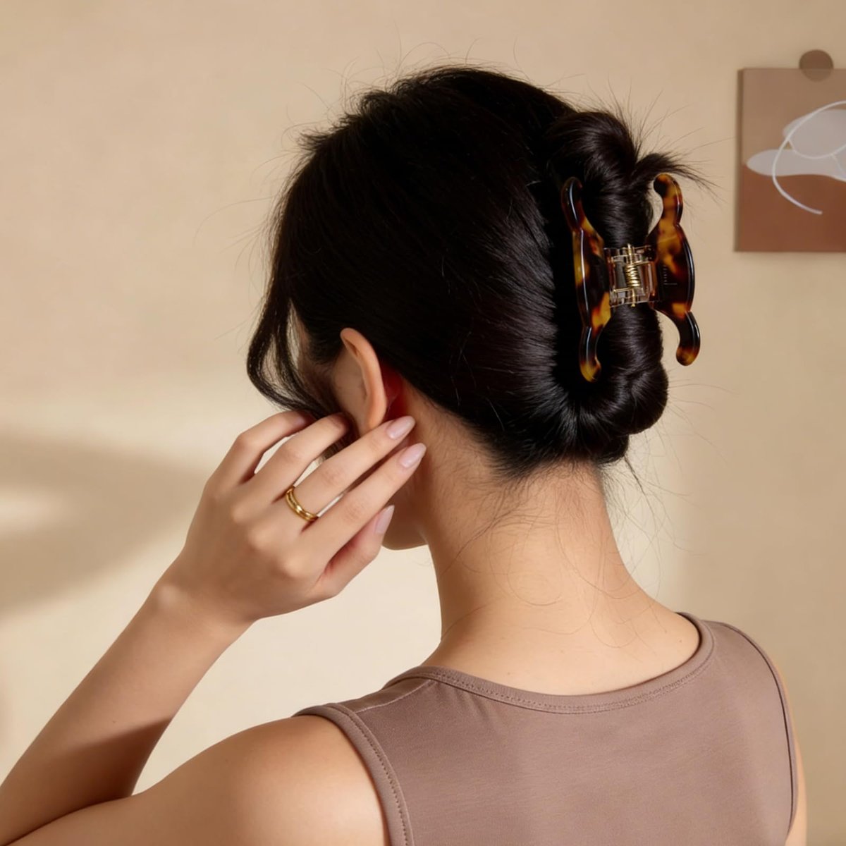 Acetate Hair Claw Clips 4-Pack - Medium-Sized Butterfly Clips with Secure Hold for Updos, Premium Durable Hair Clips (2.76 x 1.66 Inch) Avelisse