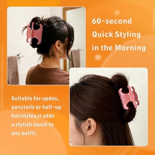 Acetate Hair Claw Clips 4-Pack - Medium-Sized Butterfly Clips with Secure Hold for Updos, Premium Durable Hair Clips (2.76 x 1.66 Inch) Avelisse