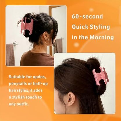 Acetate Hair Claw Clips 4-Pack - Medium-Sized Butterfly Clips with Secure Hold for Updos, Premium Durable Hair Clips (2.76 x 1.66 Inch) Avelisse