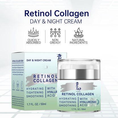 Retinol Firming Face & Neck Cream with Collagen and Hyaluronic Acid – Anti-Aging Moisturizer for Wrinkles, Lifting & Hydration for Men & Women, 1.7 Fl Oz