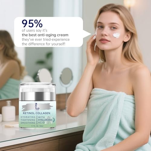 Retinol Firming Face & Neck Cream with Collagen and Hyaluronic Acid – Anti-Aging Moisturizer for Wrinkles, Lifting & Hydration for Men & Women, 1.7 Fl Oz - görsel 4