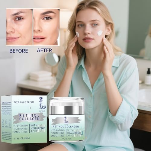 Retinol Firming Face & Neck Cream with Collagen and Hyaluronic Acid – Anti-Aging Moisturizer for Wrinkles, Lifting & Hydration for Men & Women, 1.7 Fl Oz - görsel 12