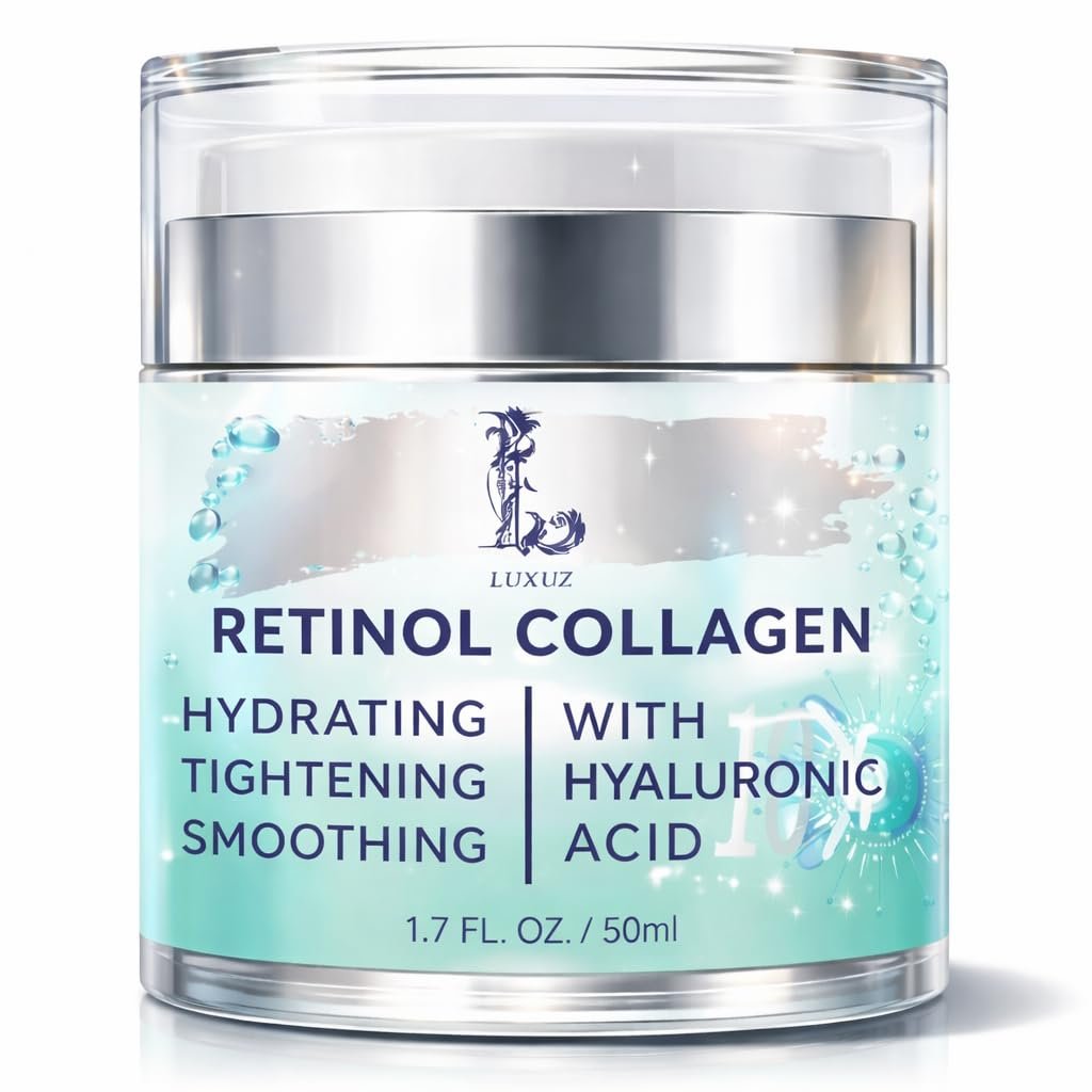 Retinol Firming Face & Neck Cream with Collagen and Hyaluronic Acid – Anti-Aging Moisturizer for Wrinkles, Lifting & Hydration for Men & Women, 1.7 Fl Oz - görsel 1