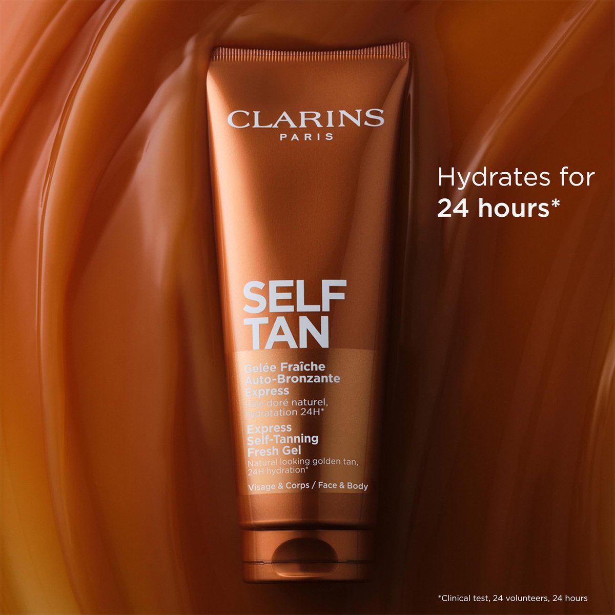 Clarins Self-Tanning Gel - Quick Drying Self Tanner for Face and Body, Buildable Streak-Free Natural Sun-Kissed Glow, 24H Hydration, Aloe Vera & Glycerin, 4.5 oz Avelisse