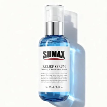 SUMAX Relief Serum - Face Serum with Centella + Hyaluronic Acid for Sensitive & Blemish-Prone Skin, Soothes Redness, Supports Skin Barrier, Lightweight Non-Sticky, 2.5 fl oz (75 mL) Avelisse