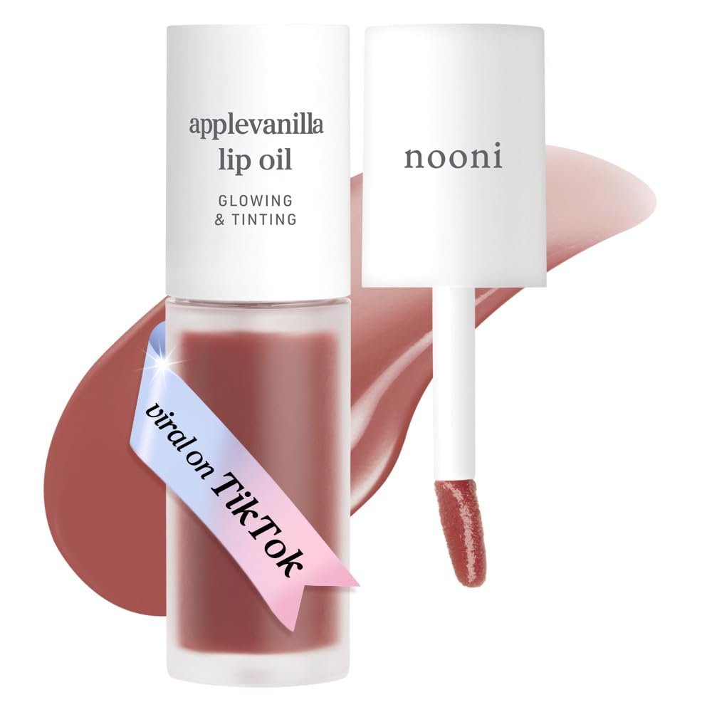NOONI Korean Lip Oil - Applevanilla | Long-Lasting Moisturizing Lip Stain | Hydrating & Plumping | Crystal Clear Finish - görsel 1