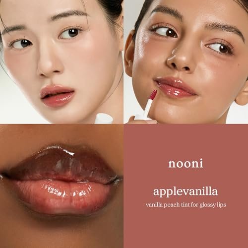 NOONI Korean Lip Oil - Applevanilla | Long-Lasting Moisturizing Lip Stain | Hydrating & Plumping | Crystal Clear Finish - görsel 6