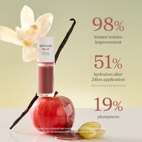 NOONI Korean Lip Oil - Applevanilla | Long-Lasting Moisturizing Lip Stain | Hydrating & Plumping | Crystal Clear Finish - görsel 8
