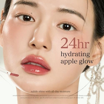 NOONI Korean Lip Oil - Applevanilla | Long-Lasting Moisturizing Lip Stain | Hydrating & Plumping | Crystal Clear Finish