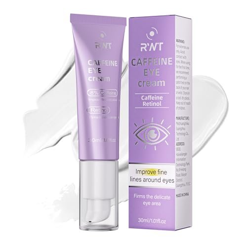 8% Caffeine Eye Cream & Retinol Under Eye Serum – Reduce Dark Circles, Puffiness, Wrinkles & Fine Lines – Anti-Aging Eye Treatment (1.01 Fl Oz) Avelisse