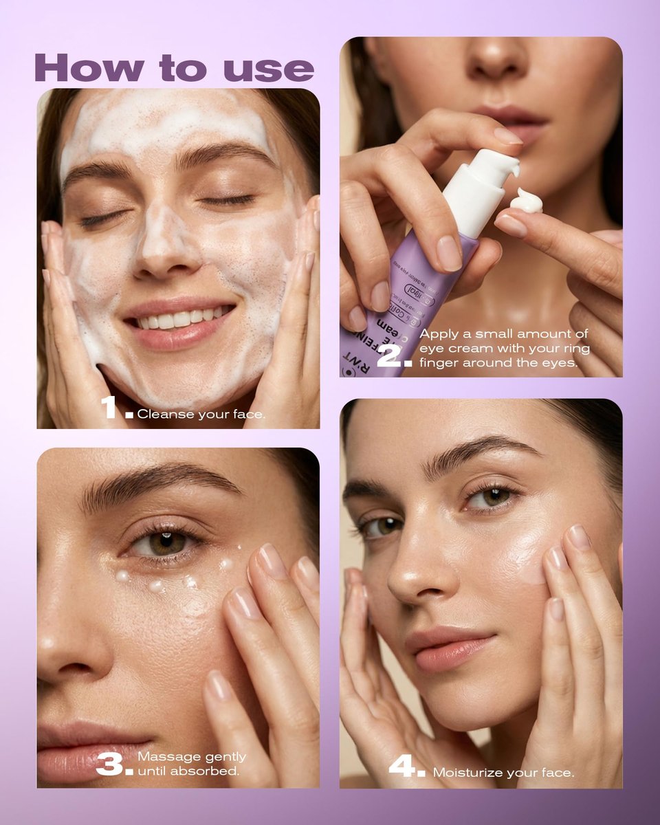 8% Caffeine Eye Cream & Retinol Under Eye Serum – Reduce Dark Circles, Puffiness, Wrinkles & Fine Lines – Anti-Aging Eye Treatment (1.01 Fl Oz) Avelisse
