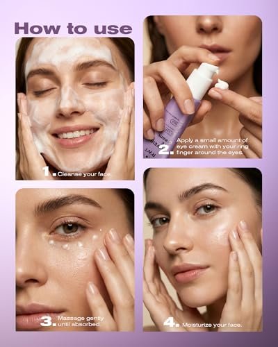 8% Caffeine Eye Cream & Retinol Under Eye Serum – Reduce Dark Circles, Puffiness, Wrinkles & Fine Lines – Anti-Aging Eye Treatment (1.01 Fl Oz) Avelisse