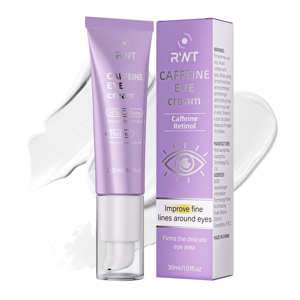 8% Caffeine Eye Cream & Retinol Under Eye Serum – Reduce Dark Circles, Puffiness, Wrinkles & Fine Lines – Anti-Aging Eye Treatment (1.01 Fl Oz) Avelisse