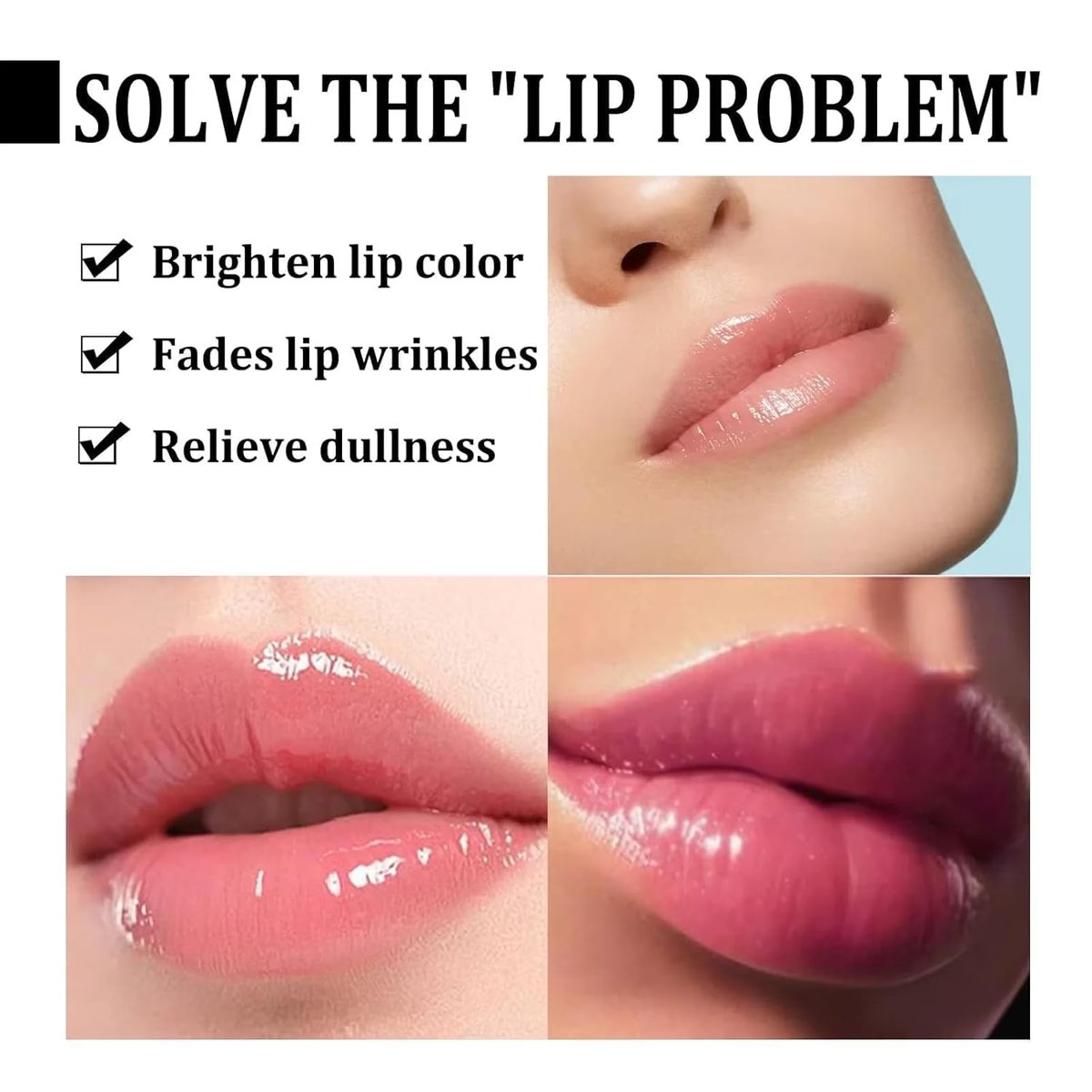 Lip Lightening Balm - Dark Black Removal, Pigmentation Fade, Dull Pink Balm, Anti-Crack Moisturizing Nourishing Lip Care for Smokers and Non-Smokers (Sheer Pink, 2 Count) - görsel 8