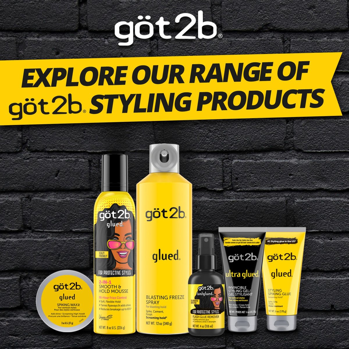 Got2b Glued Travel-Size Blasting Freeze Hairspray, Mini 2 oz Aerosol (Pack of 6) – Strong Hold for On-the-Go Styling Avelisse