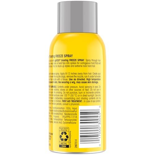Got2b Glued Travel-Size Blasting Freeze Hairspray, Mini 2 oz Aerosol (Pack of 6) – Strong Hold for On-the-Go Styling Avelisse