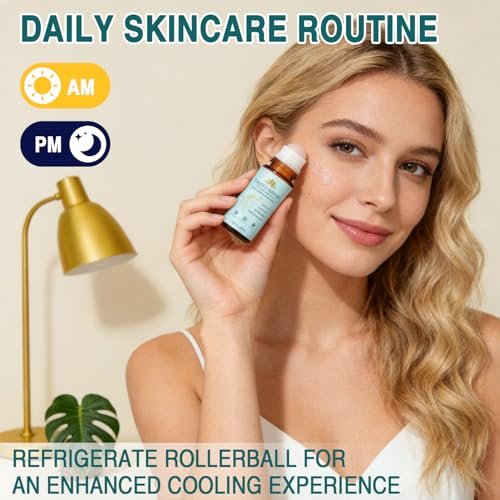 VOGUZY Frankincense and Castor Oil Rose Quartz Roller - Organic Cold-Pressed Face Oil for Firming Skin and Reducing Fine Lines, 50ml Avelisse
