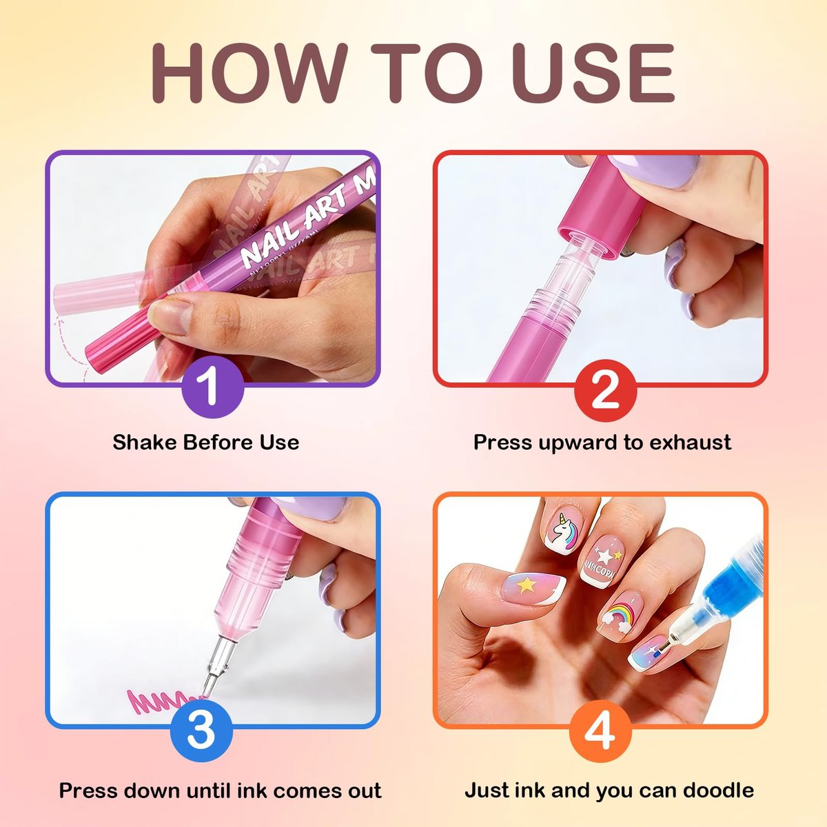 LuneHe life 12 Colors Nail Art Pens Set - Quick Dry Nail Polish Markers for Drawing, Painting & Dotting, DIY Manicure Tools for Home Salon Use Avelisse
