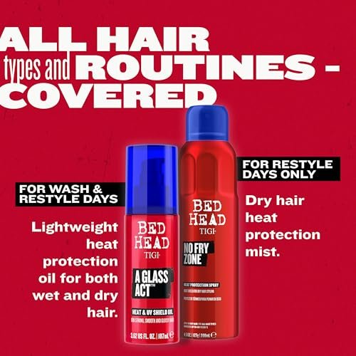 Bed Head by TIGI A Glass Act Multi-Tasking Heat Protectant Oil with UV & Color Defense, Anti-Frizz & Glass-Shine Finishing, 3.62 fl oz Avelisse