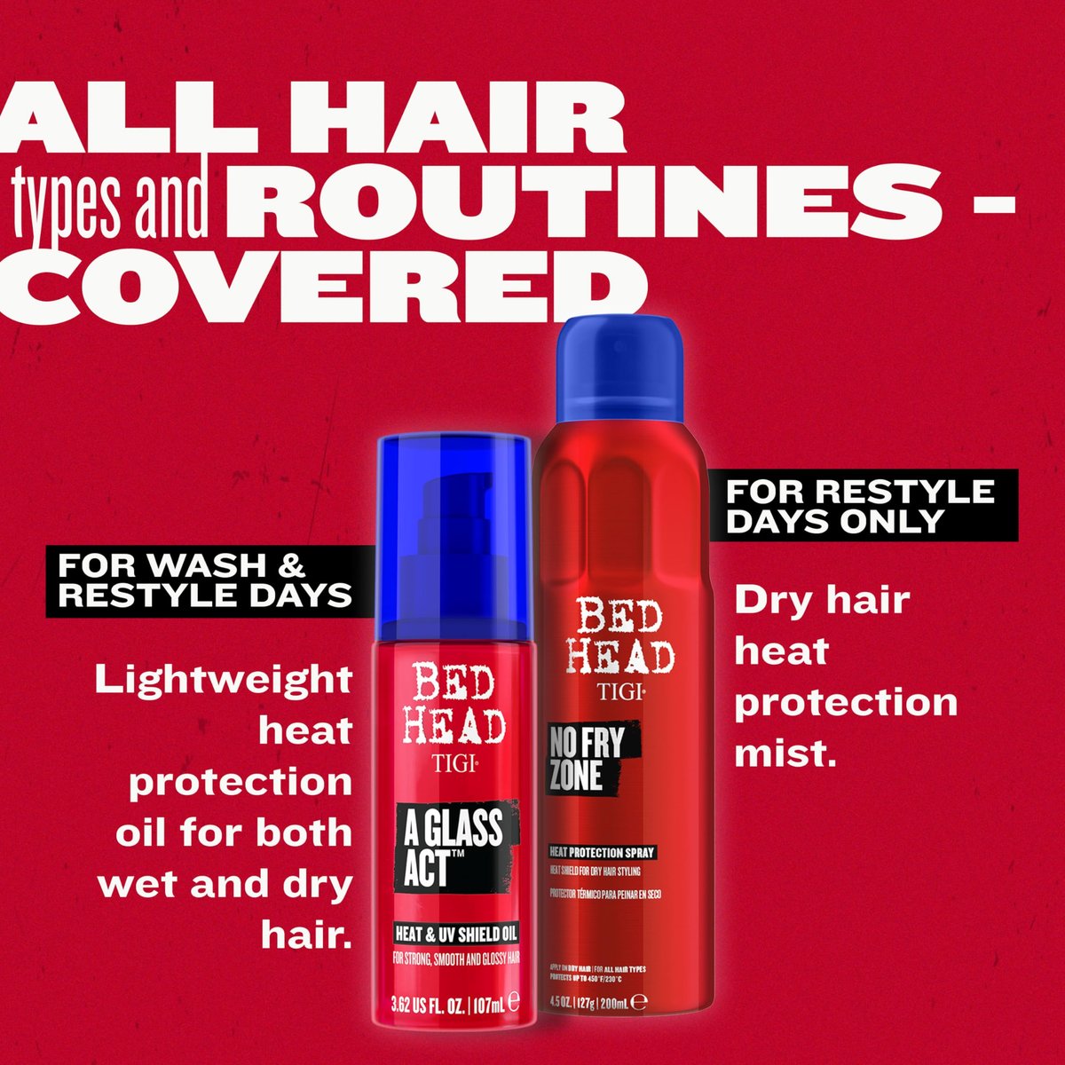 Bed Head by TIGI A Glass Act Multi-Tasking Heat Protectant Oil with UV & Color Defense, Anti-Frizz & Glass-Shine Finishing, 3.62 fl oz Avelisse
