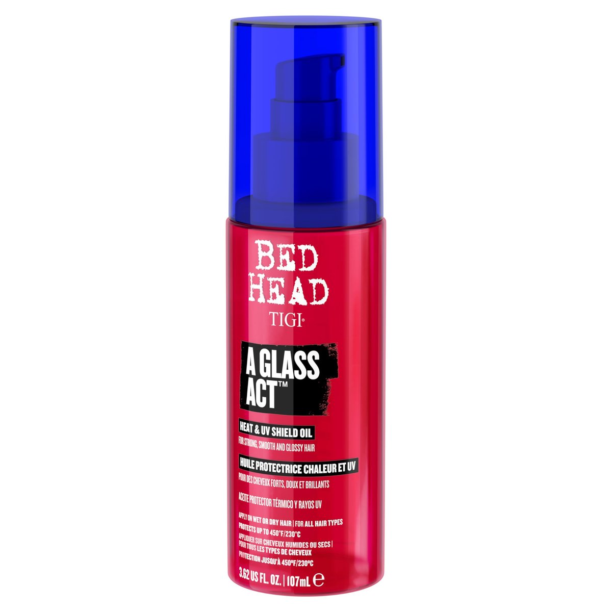 Bed Head by TIGI A Glass Act Multi-Tasking Heat Protectant Oil with UV & Color Defense, Anti-Frizz & Glass-Shine Finishing, 3.62 fl oz Avelisse
