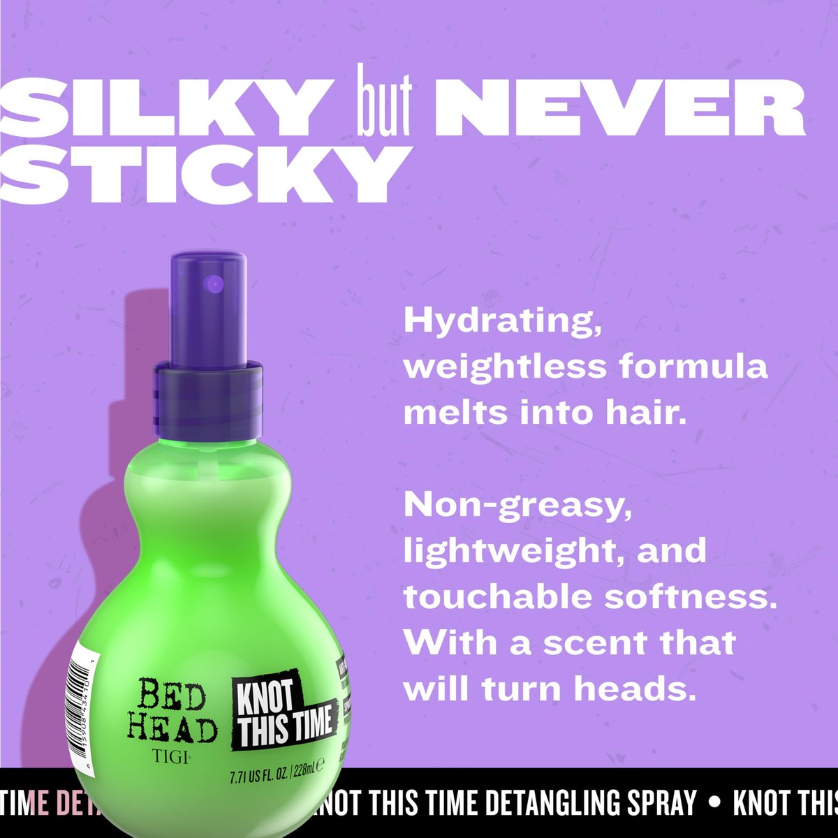 Bed Head by TIGI Knot This Time Anti-Breakage Detangling Spray – Hydrating Leave-In for Natural Curls with UV & Humidity Protection, 7.71 fl oz Avelisse