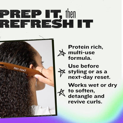 Bed Head by TIGI Knot This Time Anti-Breakage Detangling Spray – Hydrating Leave-In for Natural Curls with UV & Humidity Protection, 7.71 fl oz Avelisse