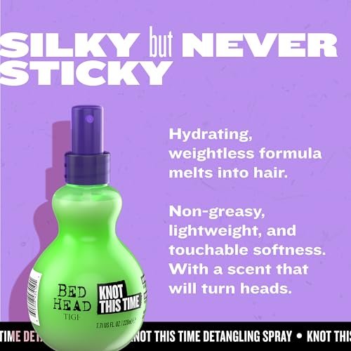 Bed Head by TIGI Knot This Time Anti-Breakage Detangling Spray – Hydrating Leave-In for Natural Curls with UV & Humidity Protection, 7.71 fl oz Avelisse