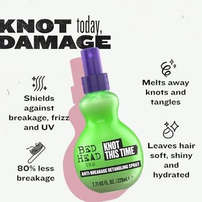 Bed Head by TIGI Knot This Time Anti-Breakage Detangling Spray – Hydrating Leave-In for Natural Curls with UV & Humidity Protection, 7.71 fl oz Avelisse