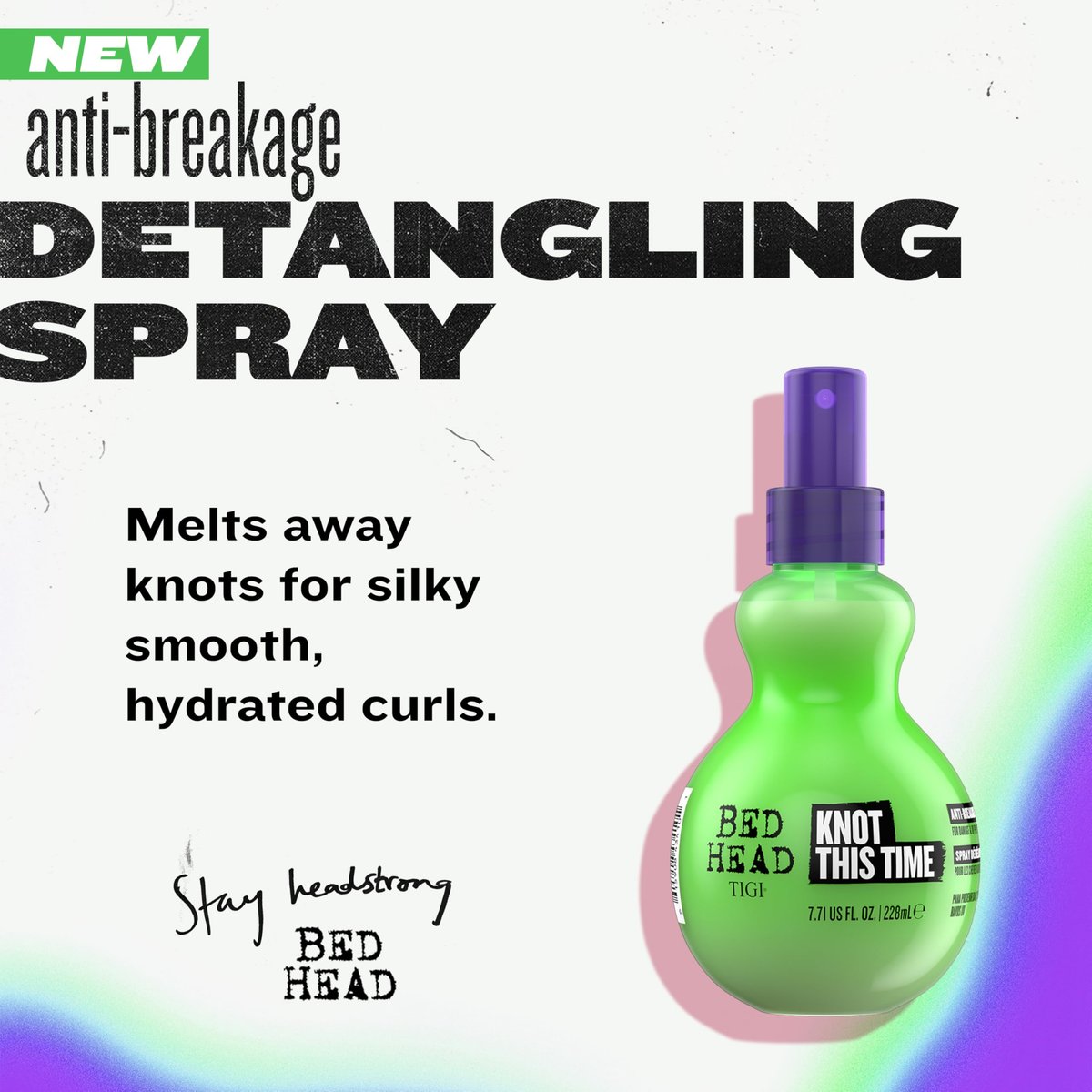 Bed Head by TIGI Knot This Time Anti-Breakage Detangling Spray – Hydrating Leave-In for Natural Curls with UV & Humidity Protection, 7.71 fl oz Avelisse